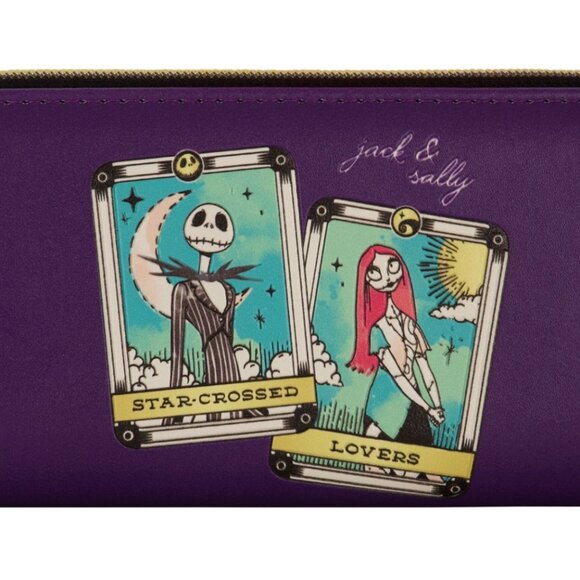 Nightmare Before Christmas Jack and Sally Star Crossed Lovers Tarot Wallet - Picture 5 of 6
